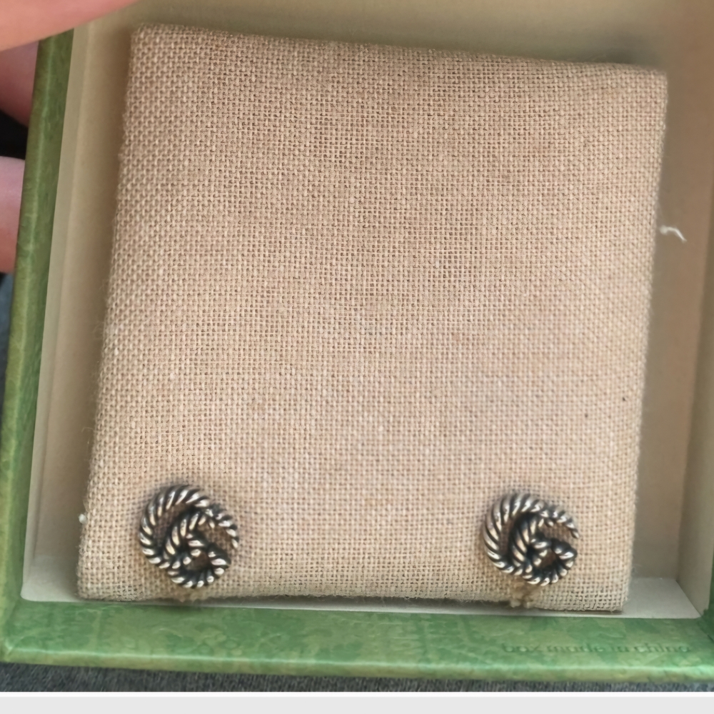 Authentic Gucci Silver Stud Earrings